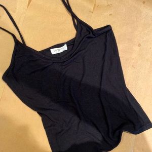 Carly Jean size large black spaghetti stay top